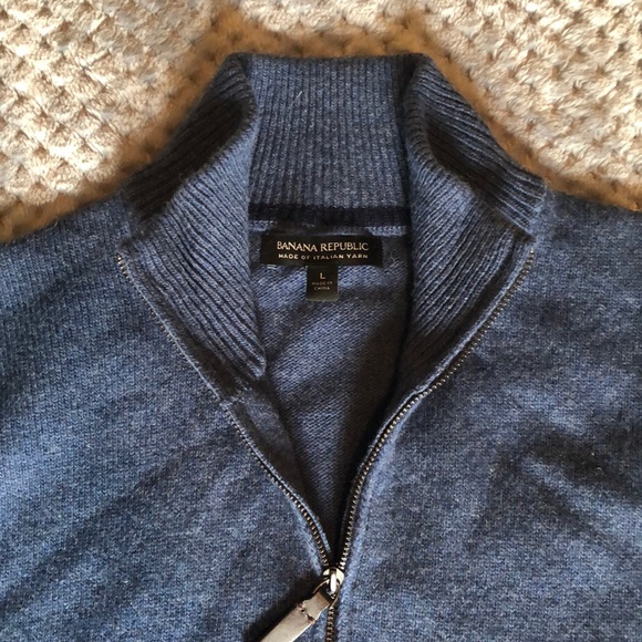 Men’s merino wool half zip sweater - Picture 2 of 3